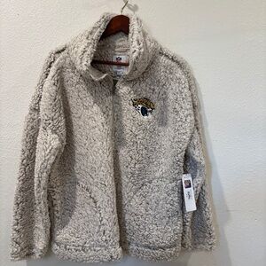 Jacksonville Jaguars Womens Jacket Size XLarge 1/4 Zip Sherpa Pullover New